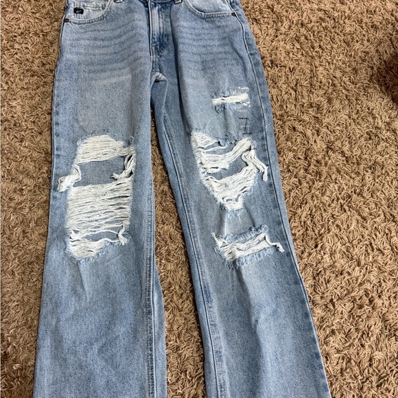 NWT-Maurice’s KanCan Distressed Light Blue Women's Jeans 24x27 - Picture 1 of 3